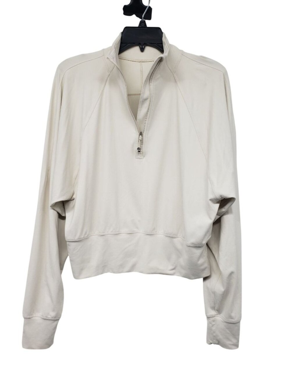 Lululemon Cream Ivory Crop Half Zip Long Sleeve Sweater Top Ready to Rulu?